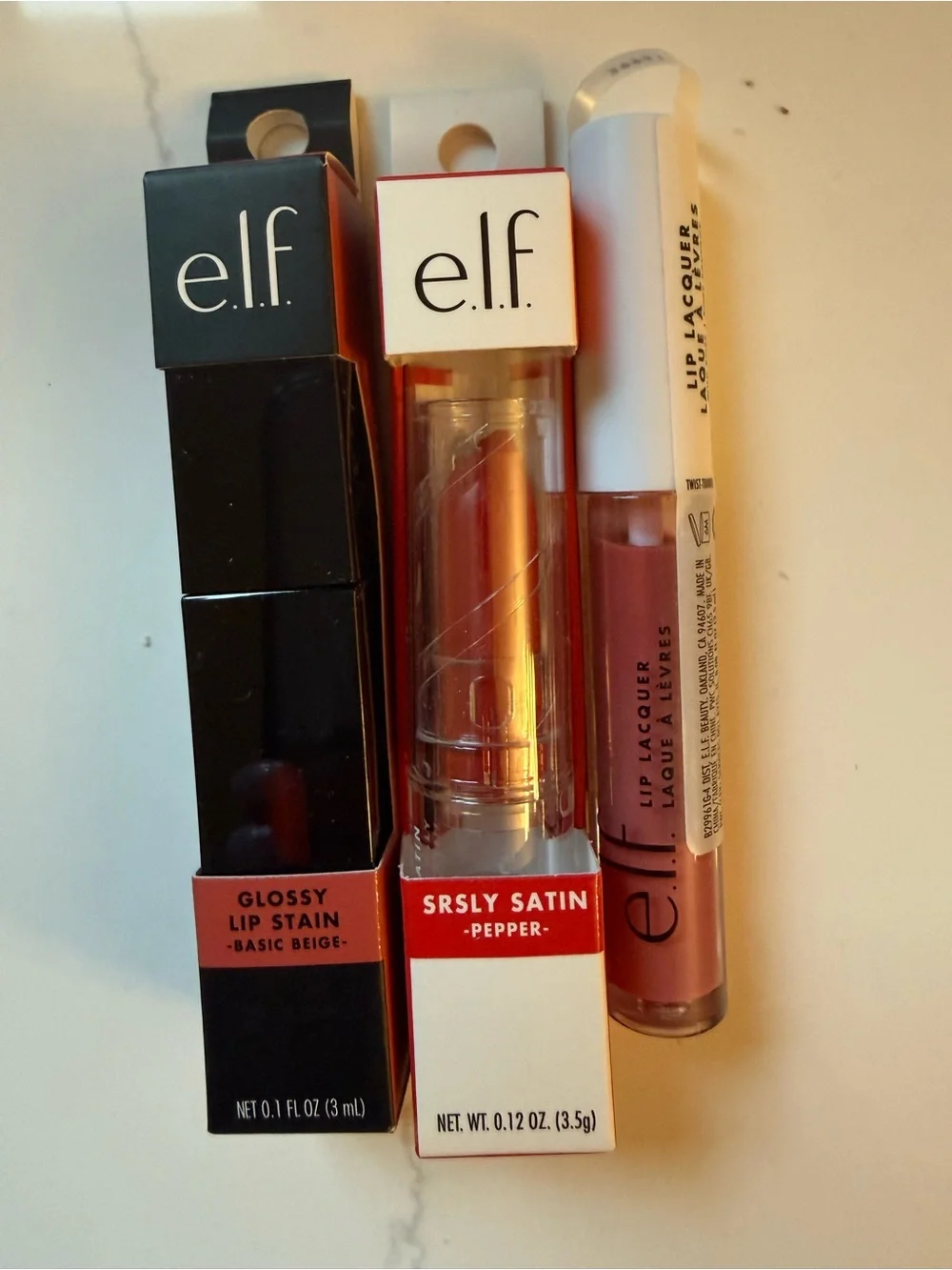 Elf Cosmetics Lot Bundle Blush Dew Stick Lip Products Full Size NEW